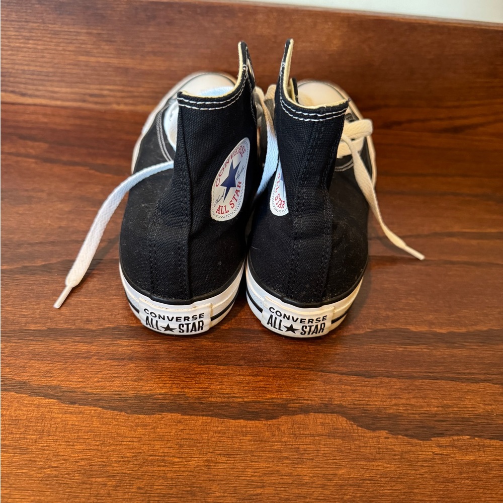 Converse Black High-Top Sneakers with White Laces - Picture 4 of 6
